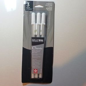 Gelly roll Classic bright white ink 3 pack